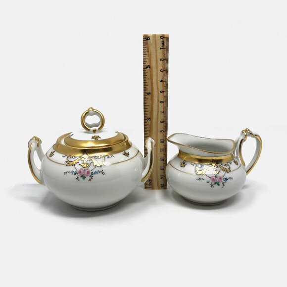 Pickard Hand Painted Cream & Sugar - Picture 7 of 7